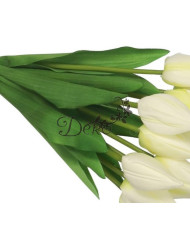 TULIPANY BUKIET TULIPANÓW SZTUCZNE KWIATY GUMOWE 35CM 12GAŁ