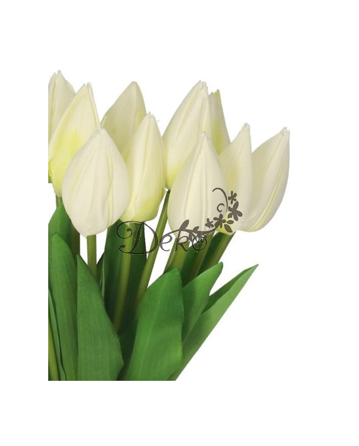TULIPANY BUKIET TULIPANÓW SZTUCZNE KWIATY GUMOWE 35CM 12GAŁ