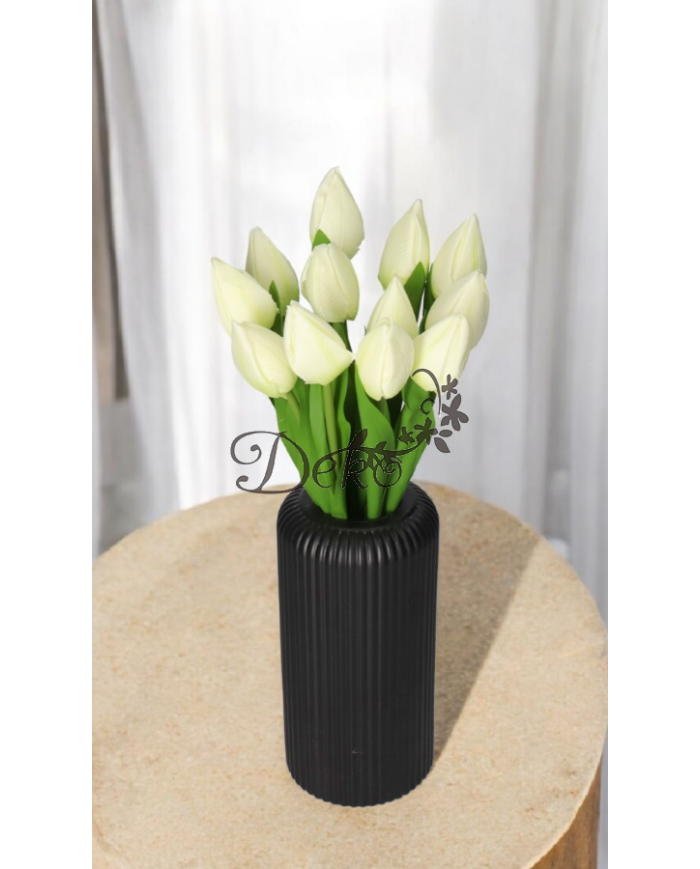 TULIPANY BUKIET TULIPANÓW SZTUCZNE KWIATY GUMOWE 35CM 12GAŁ