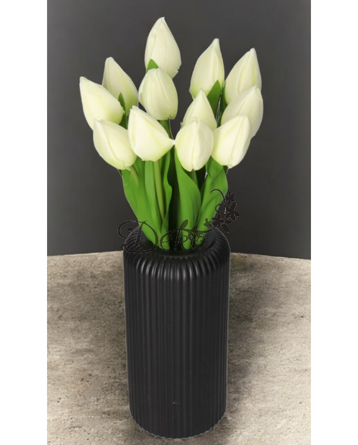 TULIPANY BUKIET TULIPANÓW SZTUCZNE KWIATY GUMOWE 35CM 12GAŁ