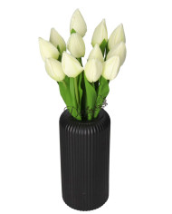 TULIPANY BUKIET TULIPANÓW SZTUCZNE KWIATY GUMOWE 35CM 12GAŁ