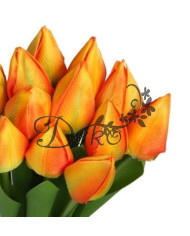 TULIPANY BUKIET TULIPANÓW SZTUCZNE KWIATY GUMOWE 35CM 12GAŁ