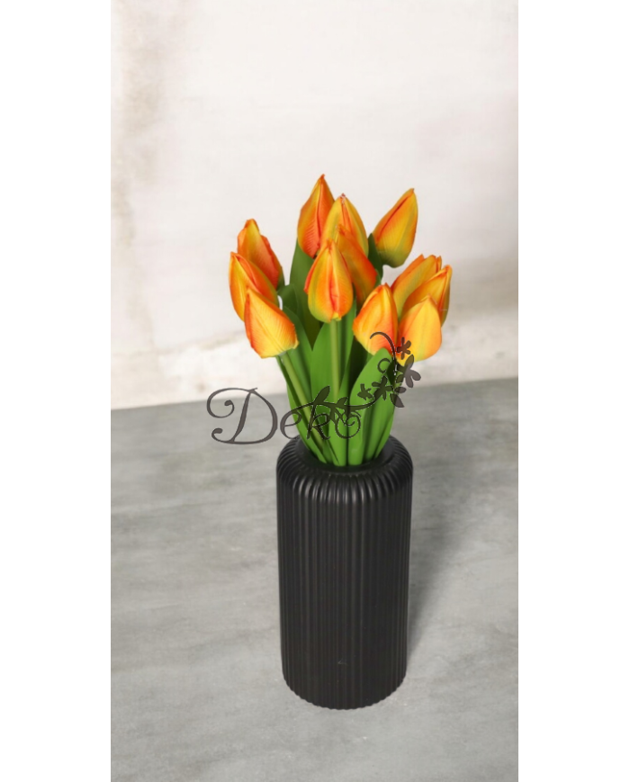 TULIPANY BUKIET TULIPANÓW SZTUCZNE KWIATY GUMOWE 35CM 12GAŁ