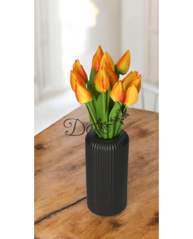 TULIPANY BUKIET TULIPANÓW SZTUCZNE KWIATY GUMOWE 35CM 12GAŁ