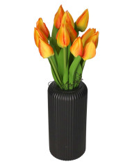 TULIPANY BUKIET TULIPANÓW SZTUCZNE KWIATY GUMOWE 35CM 12GAŁ