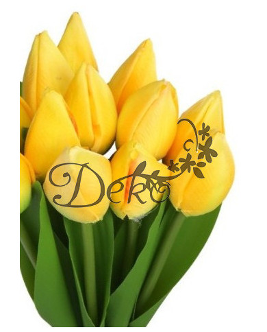 TULIPANY BUKIET TULIPANÓW SZTUCZNE KWIATY GUMOWE 35CM 12GAŁ