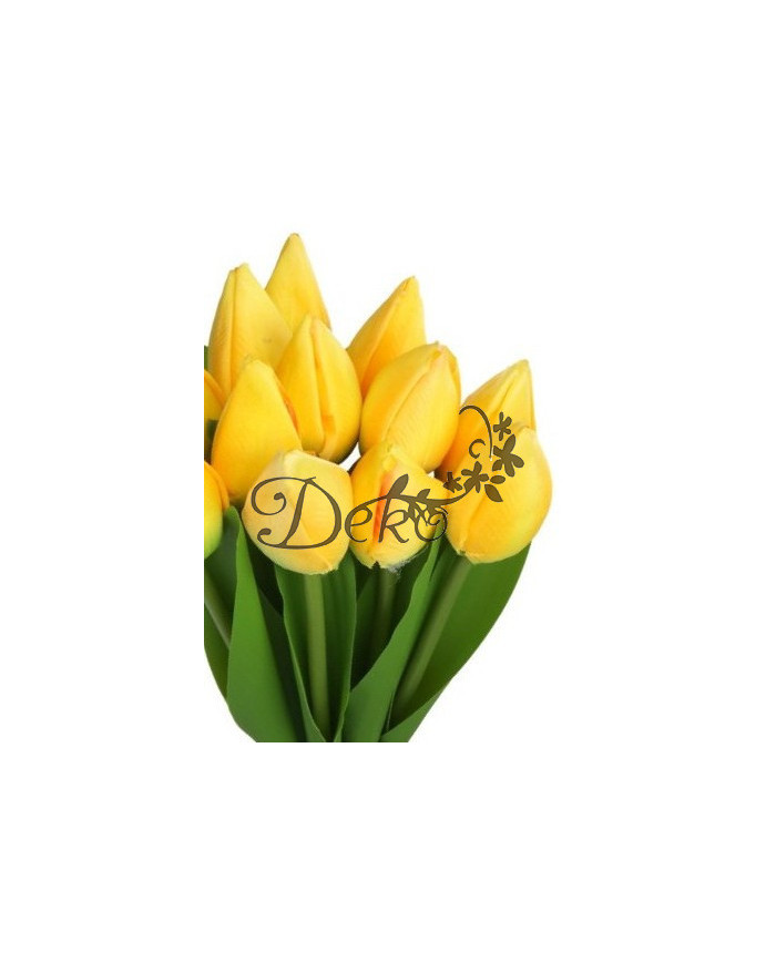 TULIPANY BUKIET TULIPANÓW SZTUCZNE KWIATY GUMOWE 35CM 12GAŁ