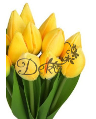 TULIPANY BUKIET TULIPANÓW SZTUCZNE KWIATY GUMOWE 35CM 12GAŁ