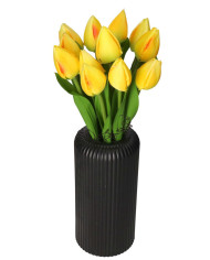 TULIPANY BUKIET TULIPANÓW SZTUCZNE KWIATY GUMOWE 35CM 12GAŁ