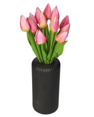 TULIPANY BUKIET TULIPANÓW SZTUCZNE KWIATY GUMOWE 35CM 12GAŁ