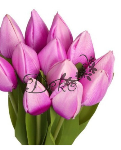 TULIPANY BUKIET TULIPANÓW SZTUCZNE KWIATY GUMOWE 35CM 12GAŁ