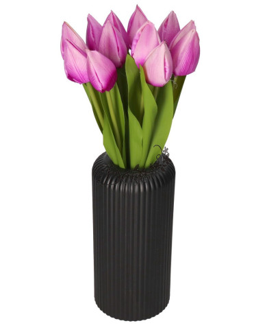 TULIPANY BUKIET TULIPANÓW SZTUCZNE KWIATY GUMOWE 35CM 12GAŁ