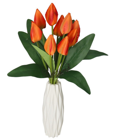 TULIPANY BUKIET TULIPANÓW SZTUCZNE KWIATY 45CM 9GAŁ