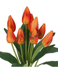 TULIPANY BUKIET TULIPANÓW SZTUCZNE KWIATY GUMOWE 35CM 12GAŁ