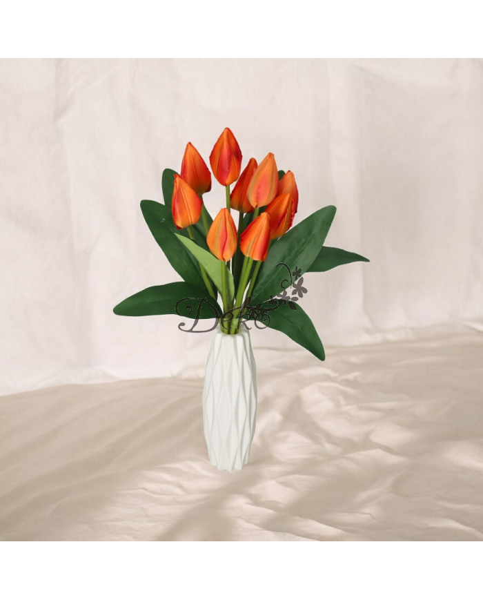 TULIPANY BUKIET TULIPANÓW SZTUCZNE KWIATY 45CM 9GAŁ