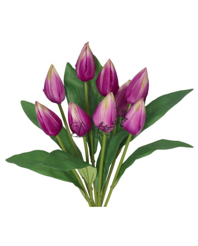 TULIPANY BUKIET TULIPANÓW SZTUCZNE KWIATY 45CM 9GAŁ