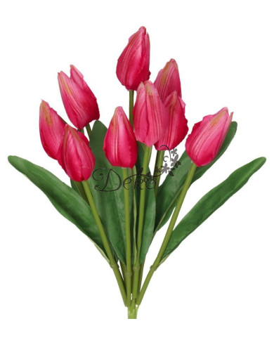 TULIPANY BUKIET TULIPANÓW SZTUCZNE KWIATY 45CM 9GAŁ