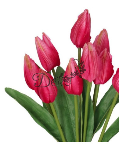 TULIPANY BUKIET TULIPANÓW SZTUCZNE KWIATY 45CM 9GAŁ