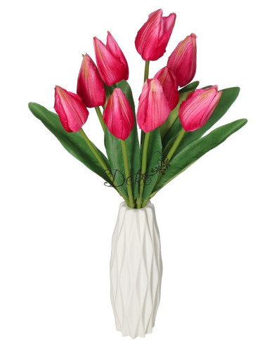 TULIPANY BUKIET TULIPANÓW SZTUCZNE KWIATY 45CM 9GAŁ