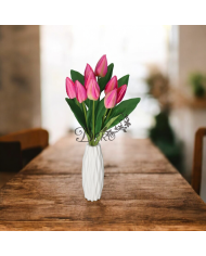 TULIPANY BUKIET TULIPANÓW SZTUCZNE KWIATY 45CM 9GAŁ