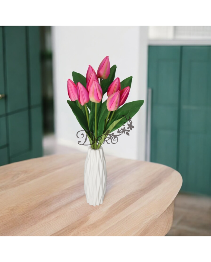 TULIPANY BUKIET TULIPANÓW SZTUCZNE KWIATY 45CM 9GAŁ