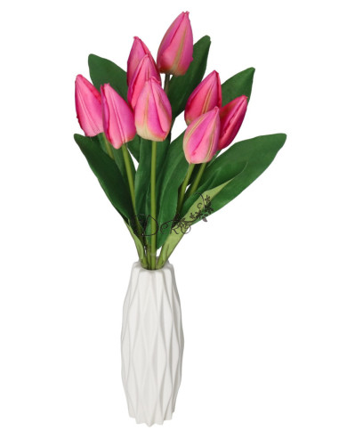 TULIPANY BUKIET TULIPANÓW SZTUCZNE KWIATY 45CM 9GAŁ