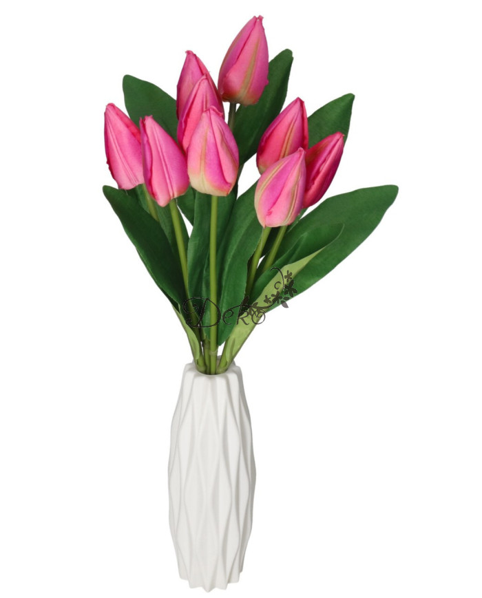 TULIPANY BUKIET TULIPANÓW SZTUCZNE KWIATY 45CM 9GAŁ