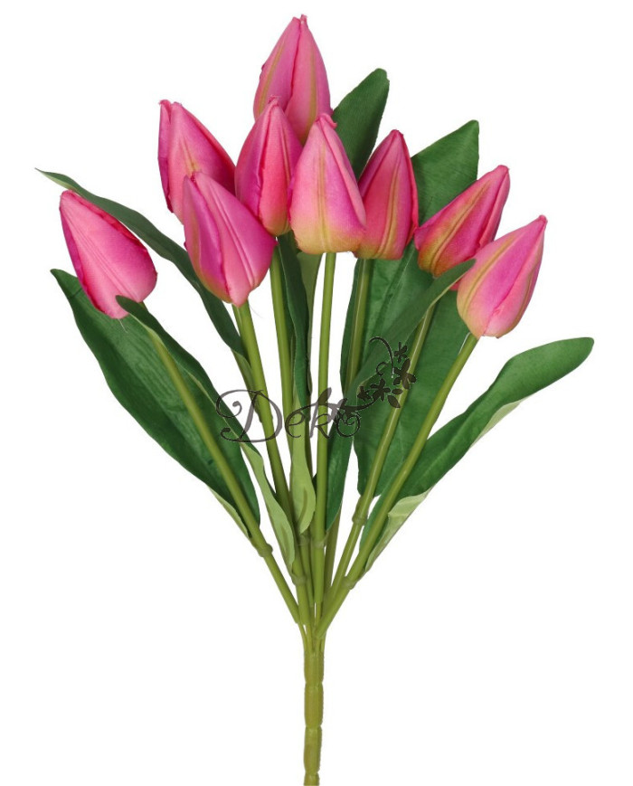 TULIPANY BUKIET TULIPANÓW SZTUCZNE KWIATY 45CM 9GAŁ