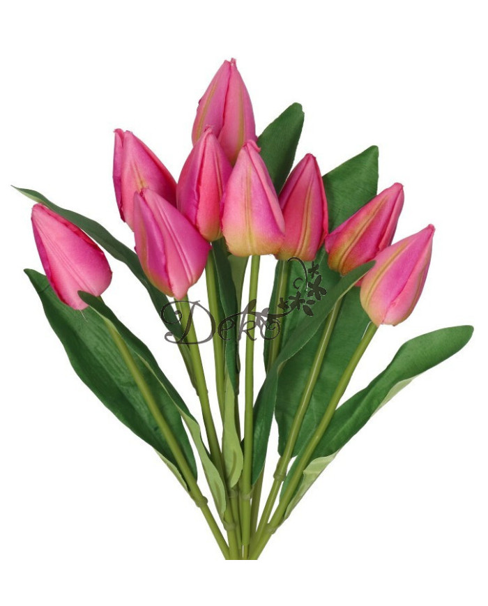 TULIPANY BUKIET TULIPANÓW SZTUCZNE KWIATY 45CM 9GAŁ