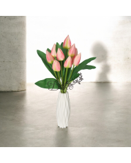 TULIPANY BUKIET TULIPANÓW SZTUCZNE KWIATY 45CM 9GAŁ