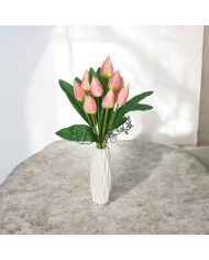 TULIPANY BUKIET TULIPANÓW SZTUCZNE KWIATY 45CM 9GAŁ