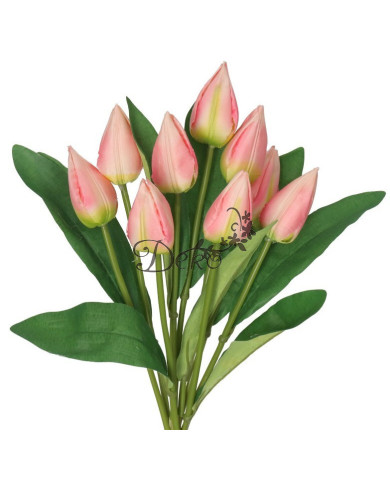 TULIPANY BUKIET TULIPANÓW SZTUCZNE KWIATY 45CM 9GAŁ