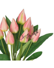 TULIPANY BUKIET TULIPANÓW SZTUCZNE KWIATY 45CM 9GAŁ