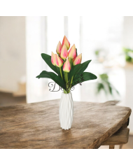 TULIPANY BUKIET TULIPANÓW SZTUCZNE KWIATY 45CM 9GAŁ