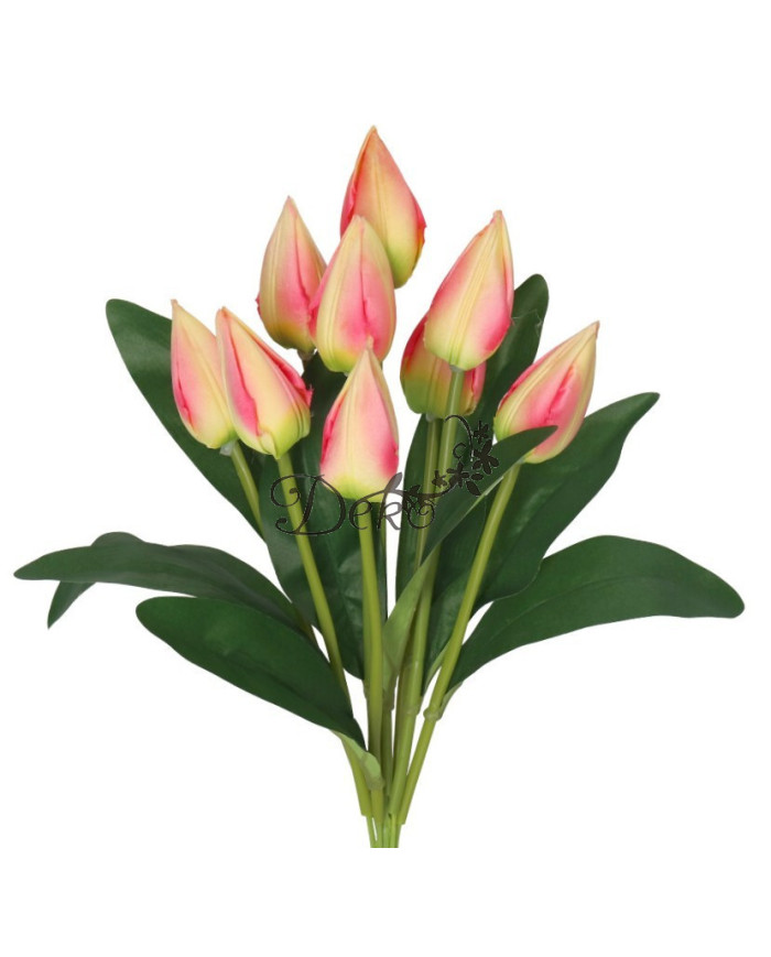 TULIPANY BUKIET TULIPANÓW SZTUCZNE KWIATY 45CM 9GAŁ