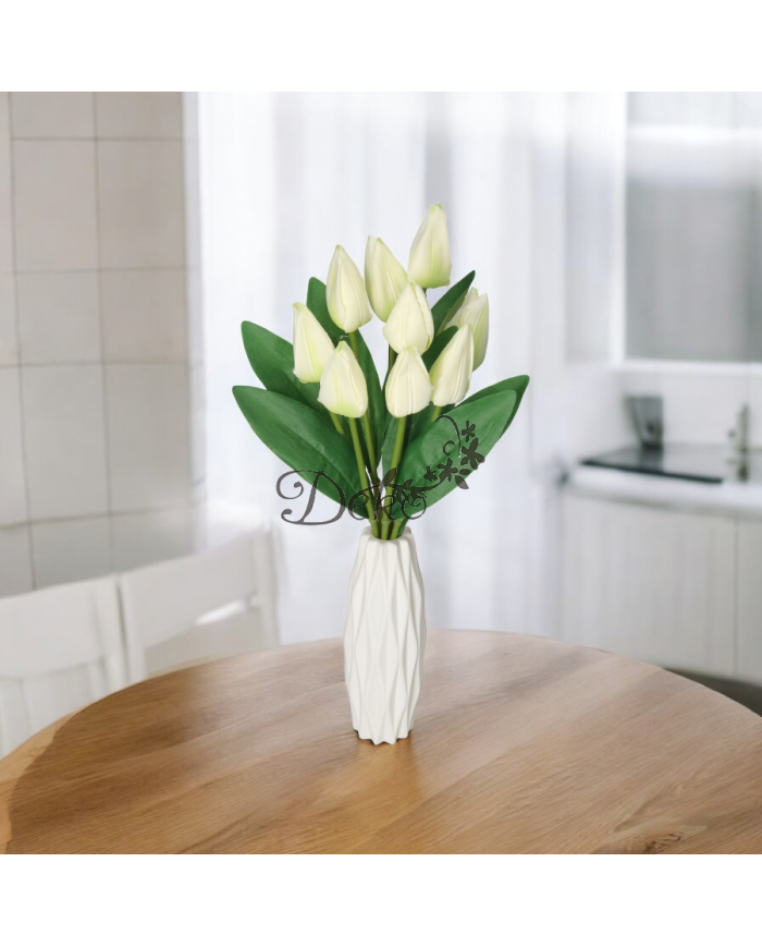 TULIPANY BUKIET TULIPANÓW SZTUCZNE KWIATY 45CM 9GAŁ