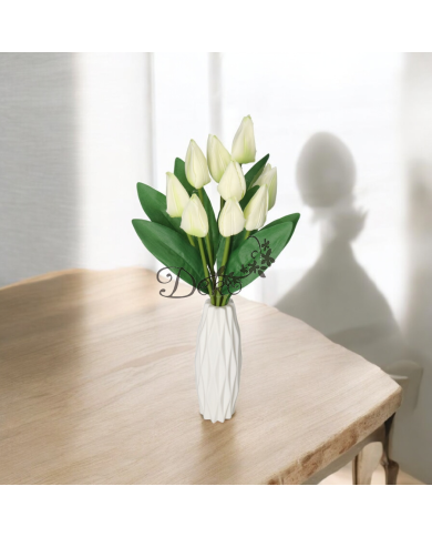 TULIPANY BUKIET TULIPANÓW SZTUCZNE KWIATY 45CM 9GAŁ