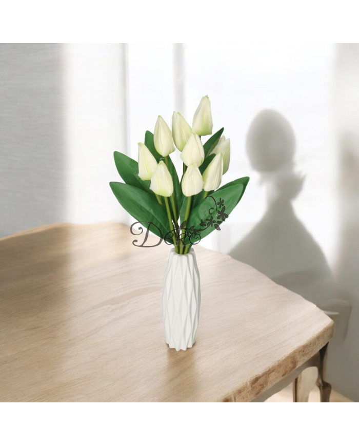 TULIPANY BUKIET TULIPANÓW SZTUCZNE KWIATY 45CM 9GAŁ