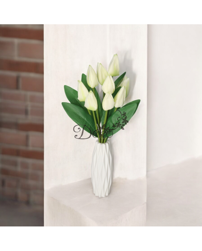 TULIPANY BUKIET TULIPANÓW SZTUCZNE KWIATY 45CM 9GAŁ