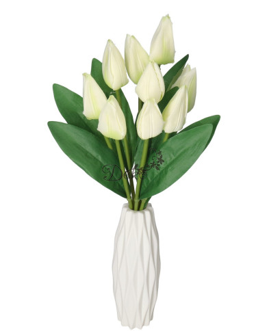 TULIPANY BUKIET TULIPANÓW SZTUCZNE KWIATY 45CM 9GAŁ