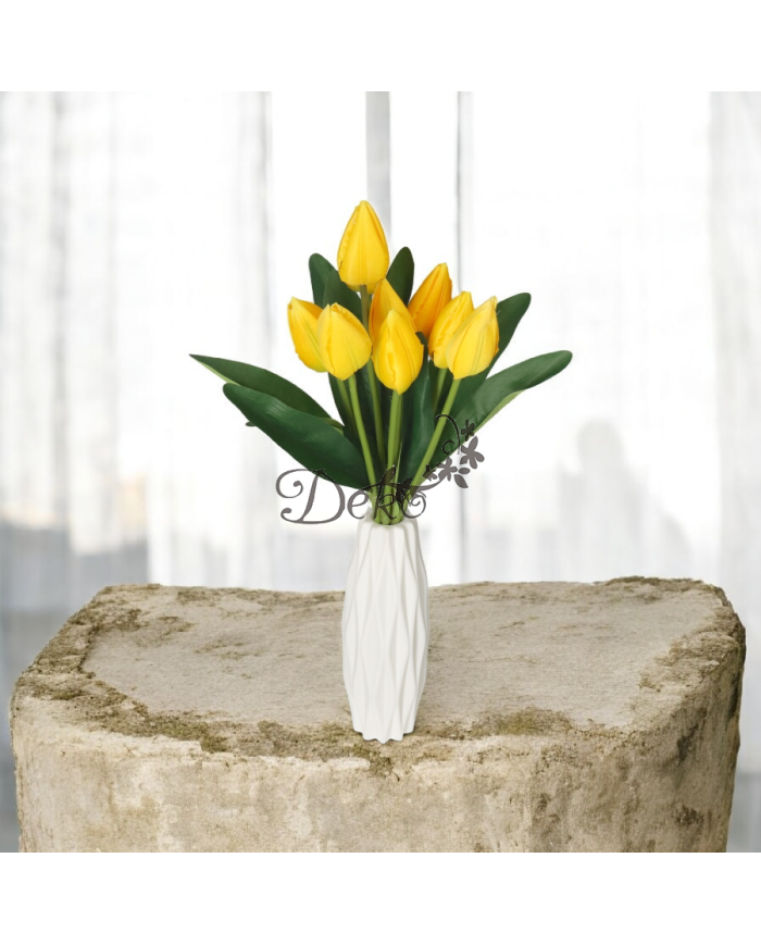 TULIPANY BUKIET TULIPANÓW SZTUCZNE KWIATY 45CM 9GAŁ