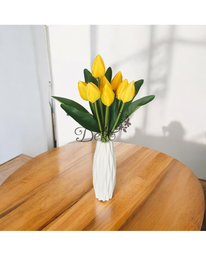 TULIPANY BUKIET TULIPANÓW SZTUCZNE KWIATY 45CM 9GAŁ
