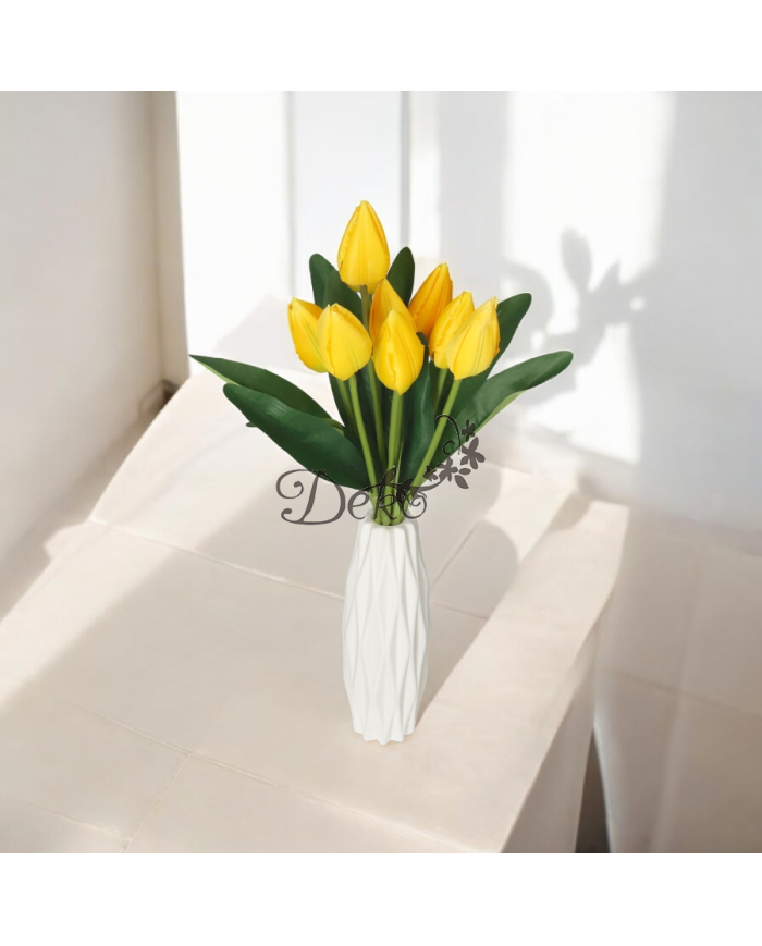 TULIPANY BUKIET TULIPANÓW SZTUCZNE KWIATY 45CM 9GAŁ