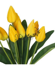 TULIPANY BUKIET TULIPANÓW SZTUCZNE KWIATY 45CM 9GAŁ