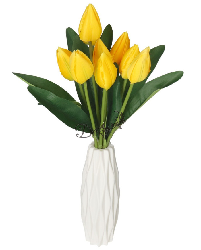 TULIPANY BUKIET TULIPANÓW SZTUCZNE KWIATY 45CM 9GAŁ