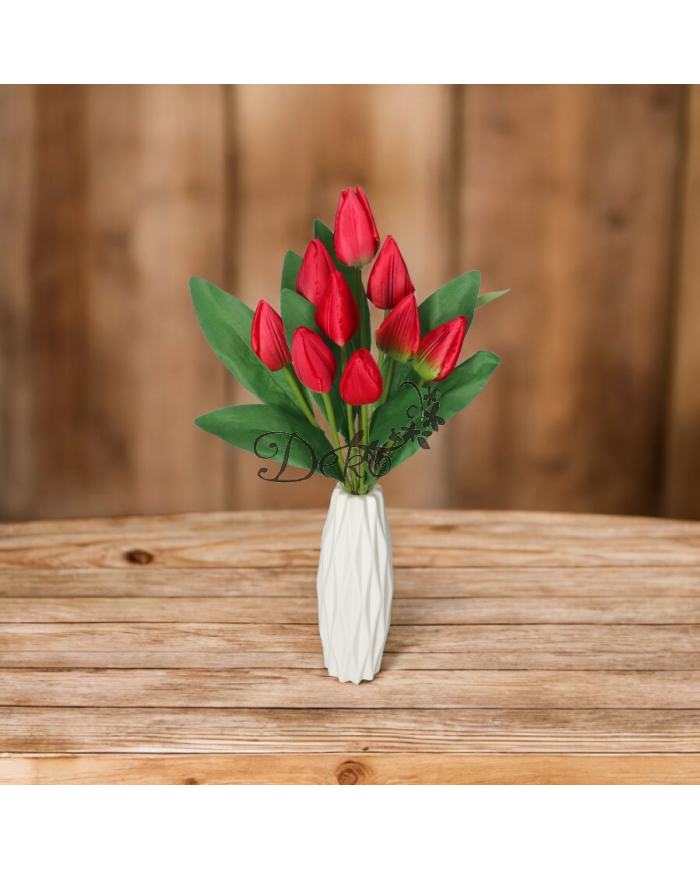 TULIPANY BUKIET TULIPANÓW SZTUCZNE KWIATY 45CM 9GAŁ