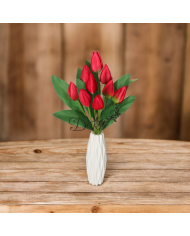 TULIPANY BUKIET TULIPANÓW SZTUCZNE KWIATY 45CM 9GAŁ