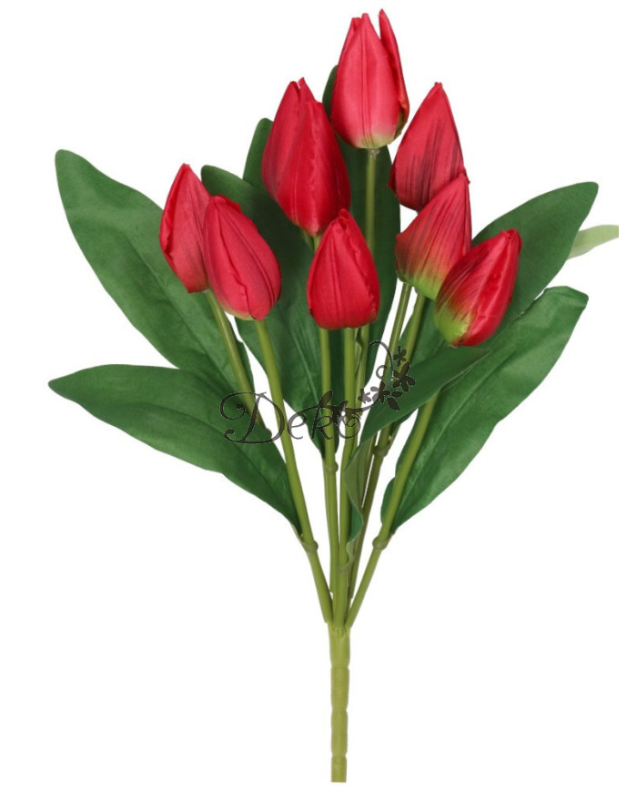 TULIPANY BUKIET TULIPANÓW SZTUCZNE KWIATY 45CM 9GAŁ