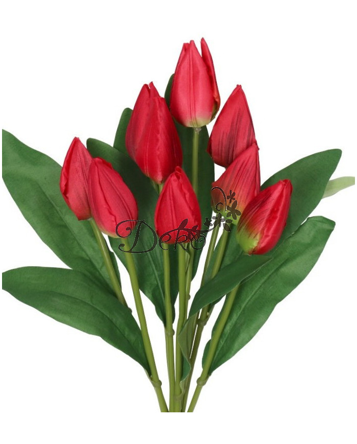 TULIPANY BUKIET TULIPANÓW SZTUCZNE KWIATY 45CM 9GAŁ