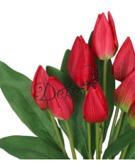 TULIPANY BUKIET TULIPANÓW SZTUCZNE KWIATY 45CM 9GAŁ